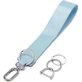 Wristlet Keychain, Cute Sport Key Chain, Woven Wrist Lanyard for Car Keys with 2 Keyrings and D-ring for Women Men