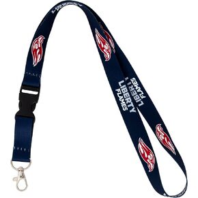 Desert Cactus Liberty University Lanyard Flames Car Keys ID Badge Holder Keychain Detachable Breakaway Snap Buckle (Blue)