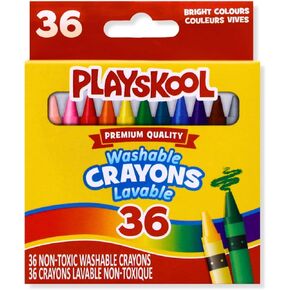 Playskool Premium Multicolour Washable Crayons - Pack of 36