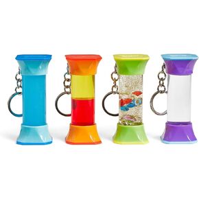 hand2mind Soothing Swirlers Sensory Tubes, Keychains for Kids, Stress Relief Fidget Toys, Calm Down Corner Supplies, Quiet Fidgets for Classroom, Kids Birthday Gift, Toddler Easter Basket Stuffers