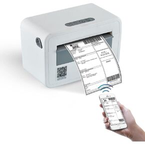 Thermal Label Printer | 203DPI USB+Bluetooth Shipping Label Printer – High Speed 4x6 Direct Thermal Label Printer | Compatible with Android, iOS, Windows, macOS, & ChromeOS