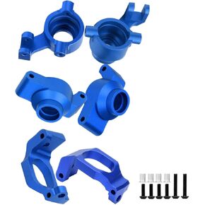 RC Caster Blocks C-Hubs & Counering Clocks & Carriers ترقيات محور كعب العذبة لجزء من 1/10 Maxx Widemaxx ، قفزات الألومنيوم لأعلى لوضع شاحنة RC #89086-4 ، #89076-4 ، استبدل #8932،8937،8952 ، Navy Blue