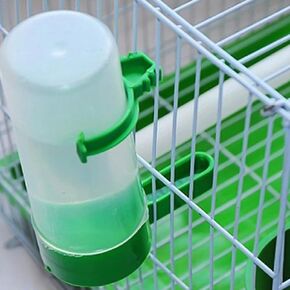10Pcs Bird Water Feeder, Plastic Drinker Feeder with Water Clip for Parrots Budgie Cockatiel Lovebirds Large