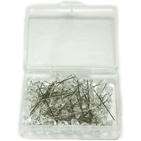 ALL in ONE Sewing Pins Clear Acrylic Crystal Ball Head Pins Straight Pins Quilting Pins for Dressmaker with Box