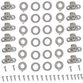 Meuey Lyot Marine Grade Twist Lock Hackers - Canvas Canvas مقاوم للصدأ - 12 مجموعة مع مسامير للقوارب RV Caravans