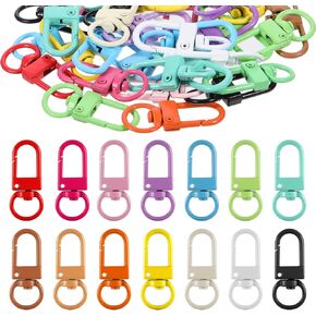 36 PCS Lobster Claw Clasps, Colorful Metal Lobster Claw Clasps for Keychains Iron Keychain Clasp Swivel Clasp Hooks Keychain Clips for Crafts Backpack Charms Jewelry Making DIY Projects Beads Projects