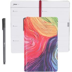 Erin Condren 2025 Pocket Planner and Pen Set, (Jan - Dec 2025) 12-Month Weekly & Monthly Planner with Pen Included, Horizontal Layout, Evolve Soft Cover Design with Canvas Interior Design