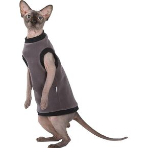 Cat's Pullover Taupe Fleece (L)