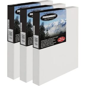 Paramount Professional Gallery Wrapped Canvases for Painting, 40x40" Pack of 3 Heavy-Duty Stretched Canvas, Unbleached 100% Cotton, 1-13/16 Deep, Acid-Free, Triple-Primed, Medium-Tooth Surface