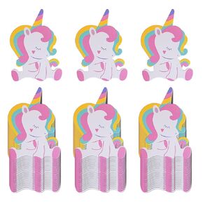 100Pack Lollipop Paper Holder Unicorn Lollipop Package Cards Candy Packaging بطاقات الورق المصاصة للأطفال