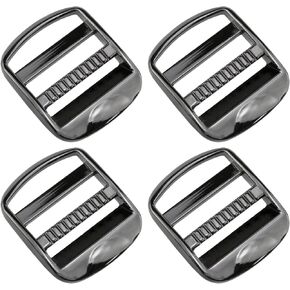 VAKTOK- 4pcs Metal Ladder Lock Buckle Slider Adjustable alloy buckle backpack strap accessories(Inner length 25mm)