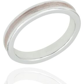 Wapiti Designs Ring Core Blank for Jewelry Inlay Making (8mm Flat Edge Tungsten, 12.5)