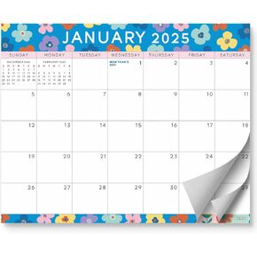 S&O New Floral Magnetic Fridge Calendar from January 2025-June 2026 - Tear-Off Refrigerator Calendar to Track Events & Appointments - 18 Month Magnetic Planner for Fridge for Easy Planning - 8"x10" in.
