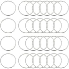 UNICRAFTALE 100pcs Stainless Steel Linking Rings, 20mm Diameter, Circle Frames Connectors, Jewelry Making, Bracelet Necklace Accessories