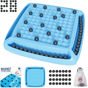 Magnetic Game Chess, Fun Family Magnet Chess Game with 28pcs Stones, Magnet Chess Board Game for Kids and Adults, Magnetic Game Gifts for Boys & Girls, 2-4 Players