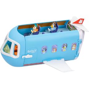 Bluey 3-in-1 Transforming Plane Playset, Transforms from A Plane to A Resort and a Boat! Opens Up to Expand Out to A 27 Inch/ 70cm Wide Holiday Vacation Resort Playset, Over 25 Sounds and Phrases