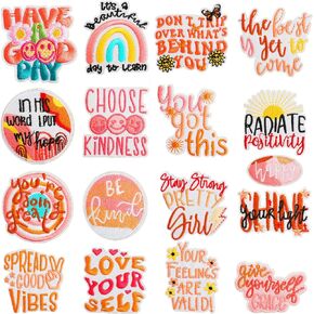 17pcs تأكيدات إيجابية بقع ، بوهو كلمات ملهمة بقع الحديد/الخياطة ، زين مسيحي خمر لللباس ، الملابس ، القبعة ، حقيبة الظهر ، الجينز in Kuwait