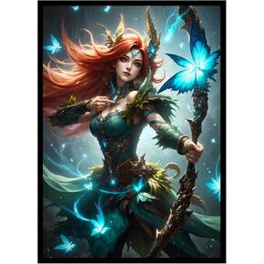 100 MTG Card Sleeves with 100 Inner Sleeves, Textured Back Art Sleeves, Fit Standard Size Cards - WindRanger