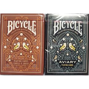 Bicycle Lot 2 Aviary Playing Cards Red and Blue