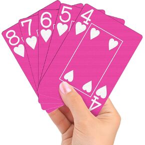 Pink Playing Cards, Cool Pink Deck of Cards, Large Print Index Pink Playing Cards Deck