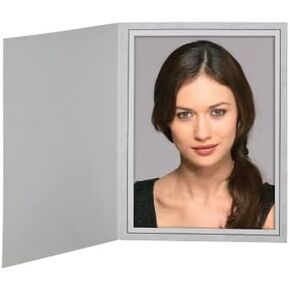 Gray Cardboard Photo Folder Frame 8x10 - Pack of 50