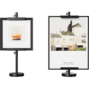 DTK Easel Stand,Adjustable Tabletop Easel for Picture Frame up to 24.8" H,Poster Display Stand for Signs,Art or Picture,Metal Display Stand for Home,Events or Shop,Height Adjustable Art Easel(Black)