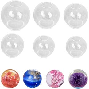 6 pcs Large Sphere Resin Mold Silicone,Sphere Molds for Epoxy Resin,Transparent Round Silicone Mold for Soap, Candle, Resin Art, Bath Bomb,Home Deco(2,3,4,5,6,7cm)