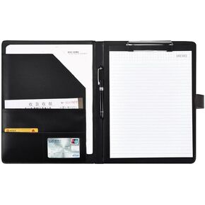 مجلد حافظة Padfolio ، منظم محفظة من الجلد A4 بحجم A4 مع غطاء لـ A4 Letter Size Notepad ، استئناف ، وسادة الكتابة