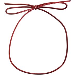 100 Pcs Red Stretch Loops with Pre-Tied Bows from Elastic Ribbon - 6 Inches Elastic Metallic String Gift Bows Boxes,Tags, Craft & Easy Wrapping