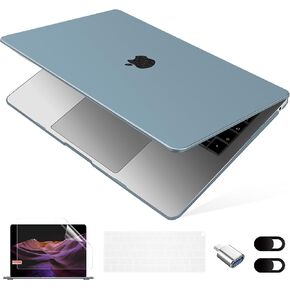 Case Compatible with MacBook Air 13.3 Inch (2021-2018) Models M1 A2337, A2179, A1932 - Ultra-Thin Flexible Hard Shell Protective Cover for MacBook Air 13 inch - Matte Midnight Blue