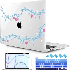for MacBook Pro 16 inch Case 2019 2020 Release Model A2141, [Sturdy Shockproof] Hard Shell Case with Screen Protector & Keyboard Cover & Dust Plug, Bow