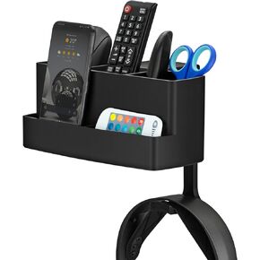 Remote Control, Stationery, Headphone & Phone Holder Hanger Stand for Tables and Desks, Easy To Install, Adjustable Clamp, Suitable for Different Size Remotes, Pens, Pencils, Headsets, Phones & More