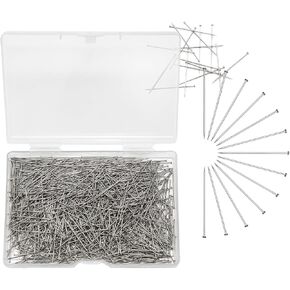 200 Pcs Sewing Pins, Fine Straight Pins, Dressmaker Pins, 1 Inch Flat Head Pins for Crafts, Sewing, Jewelry, Quilting (200)
