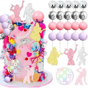 LaVenty Singer Birthday Cake Decoration Party Decorations Birthday Girls Theme Photo Backdrop Era Party Music Fans Lover Party Supplies