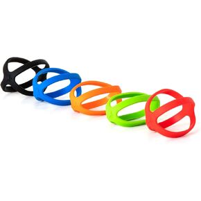 Grifiti Band Joes X Cross Style H-Band 3 بوصة 5 حزمة طويلة يدوم نطاقات السيليكون الطهي الدرجة الساخنة الباردة للأشعة الكيميائية المقاومة للمحفظة النحيفة ، والبطاقات ، وصناديق اليهودي ، واللفائف الصغيرة H أشرطة H