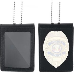 TYTX Police Badge Holder Security ID Card Holder with Storage Universal Neck Chain (Badge Not Included)