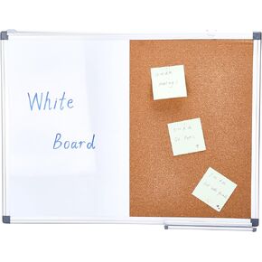 Signs Authority Memo Board Set - 24x18-Inch Dual Function White Board & Cork Board Set - Versatile Combination of Cork & Magnetic Board - Efficient Writing and Display at Home, Office, or Classroom