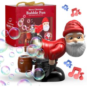 الفقاعة نفخ سانتا ، لعبة الفقاعات التلقائية منفاخ مع الموسيقى والأضواء الوامضة ، مضحك Santa Bubble Maker للمتعة الداخلية والخارجية للأطفال (Santa Claus)