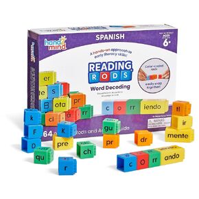 hand2mind Spanish Reading Rods Word Decoding, Word Building Activities, Alphabet Linking Cubes, Letter Blocks for Spelling, Learn Spanish for Kids, Spanish Classroom Must Haves