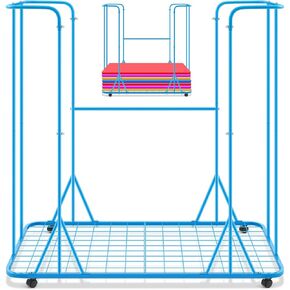 Rest Mat Trolley Nap Mats Storage Cozy Cot Trolley Storage Cart Teaching Rolling Cart for Sleeping Mats