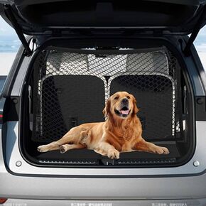 Pet Barrier SUV, Dog Car Net Barrier, Dual Layer Car Net for Dogs with Bungee Cords, Easy to Install, Adjustable Dog Net for Car 48" x 33.88"