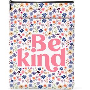 Floral Book Sleeve Book Cover Book Protector with Zipper Graduation Birthday Christmas Inspirational Gifts for Women Friends Sister Encouragement Book Lovers Gifts Bookish Bookworm Gifts Double Sided
