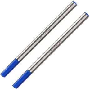 L: 4.3" 109mm, 0.5 mm Tip, Compatible Rollerball Pen Refills Compatible with Waterman #S0112670 / 540951/54090 Ballpen, German Ink, (Blue 2PCS)