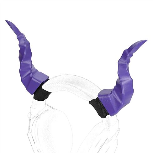 Geekria 3D Printed Demon Horns for Over Ear Headphone, Handmade Devil Horns Headband, Headphone Adjustable Accessories, Cosplay Ears Attachment in Various Dress Up Party Halloween (Purple) in Saudi Arabia