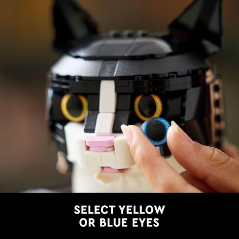 Lego Ideas Tuxedo Cat - مجموعات البناء للبالغين الذين تتراوح أعمارهم بين 18 عامًا - DIY Crafts Kit للديكور المنزلي ، غرفة المعيشة أو غرفة النوم - هدايا لمحبي القط والنساء والرجال - 21349 in Saudi Arabia