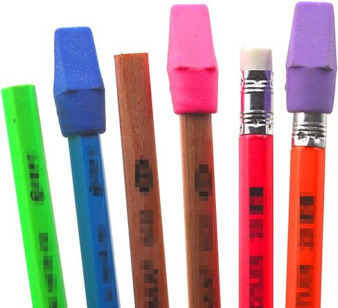 100 PCS Rubber Pencil Tips Tops Eraser Colorful Pencil Caps Eraser Toppers Kids Pencer Eraser Studentery for School Office in Saudi Arabia