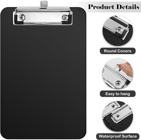 12 حزمة 4 × 6 بوصة من القصاصات المصغرة السوداء - مقطع مضغوط ، مقطع منخفض ، جيب بلاستيكي متين للفصول الدراسية ، المكتب ، المطعم ، وأكثر من ذلك - مذكرات صغيرة محمولة للملاحظات والقوائم in Kuwait