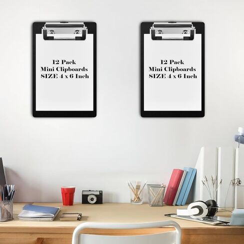 12 حزمة 4 × 6 بوصة من القصاصات المصغرة السوداء - مقطع مضغوط ، مقطع منخفض ، جيب بلاستيكي متين للفصول الدراسية ، المكتب ، المطعم ، وأكثر من ذلك - مذكرات صغيرة محمولة للملاحظات والقوائم in Kuwait