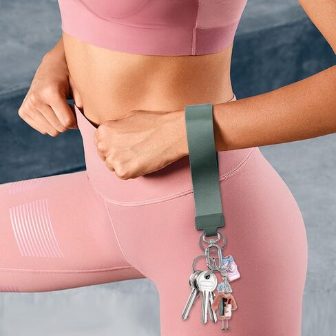 Wristlet Keychain, Cute Sport Key Chain, Woven Wrist Lanyard for Car Keys with 2 Keyrings and D-ring for Women Men in Saudi Arabia