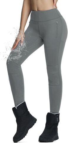 BALEAF Women's Snow Pants Winter Thick Insulated Waterproof Fleece Lined Leggings Ski Hiking Outdoor Cold Weather Gear in Saudi Arabia